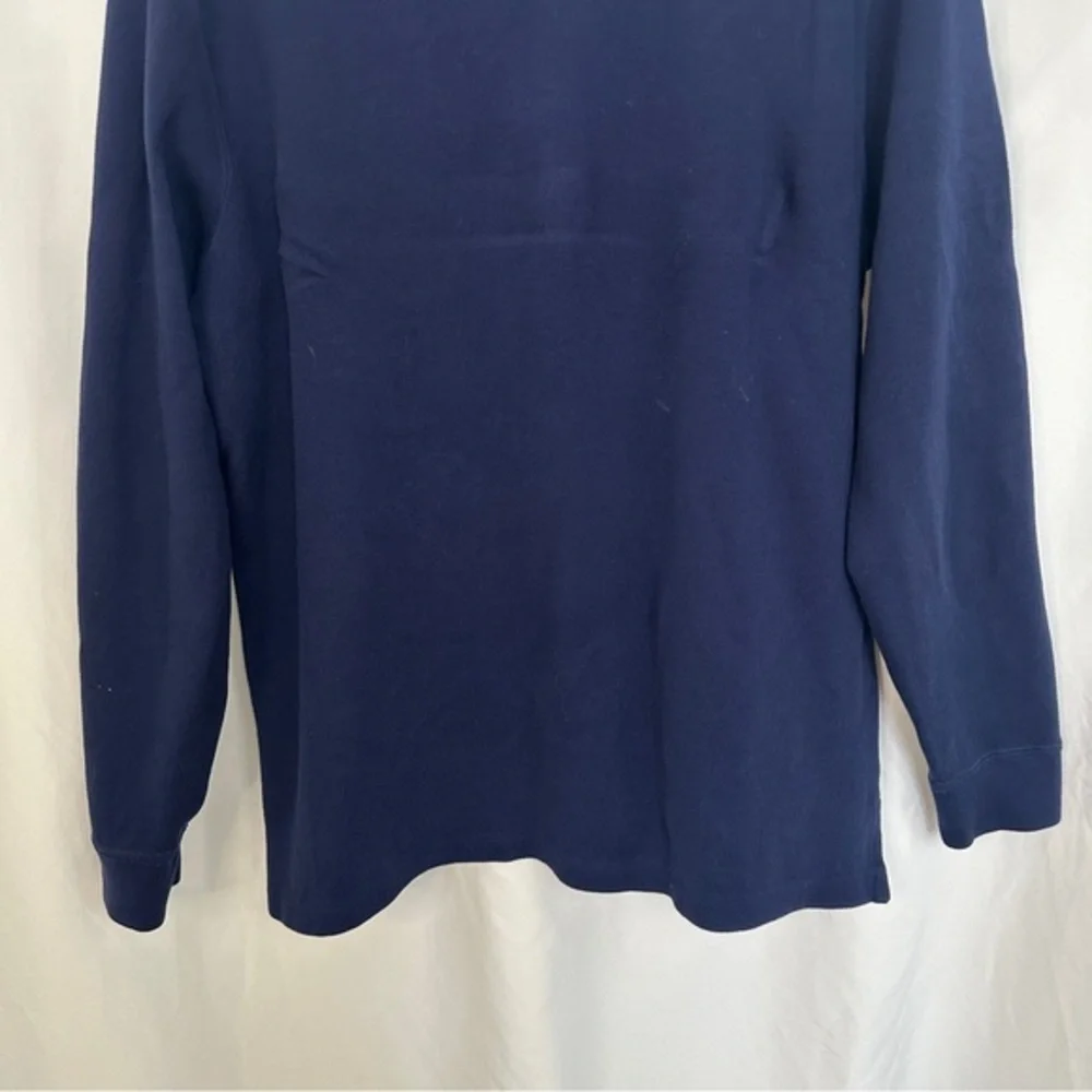 Polo Ralph Lauren Sweater‎ Mens XL Quarter Zip Pullover Blue Cotton Pony